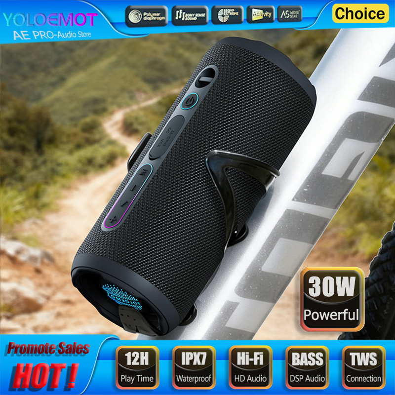Portable Bluetooth Speaker Waterproof Ipx7 - مكبر صوت بلوتوث محمول بقوة 30