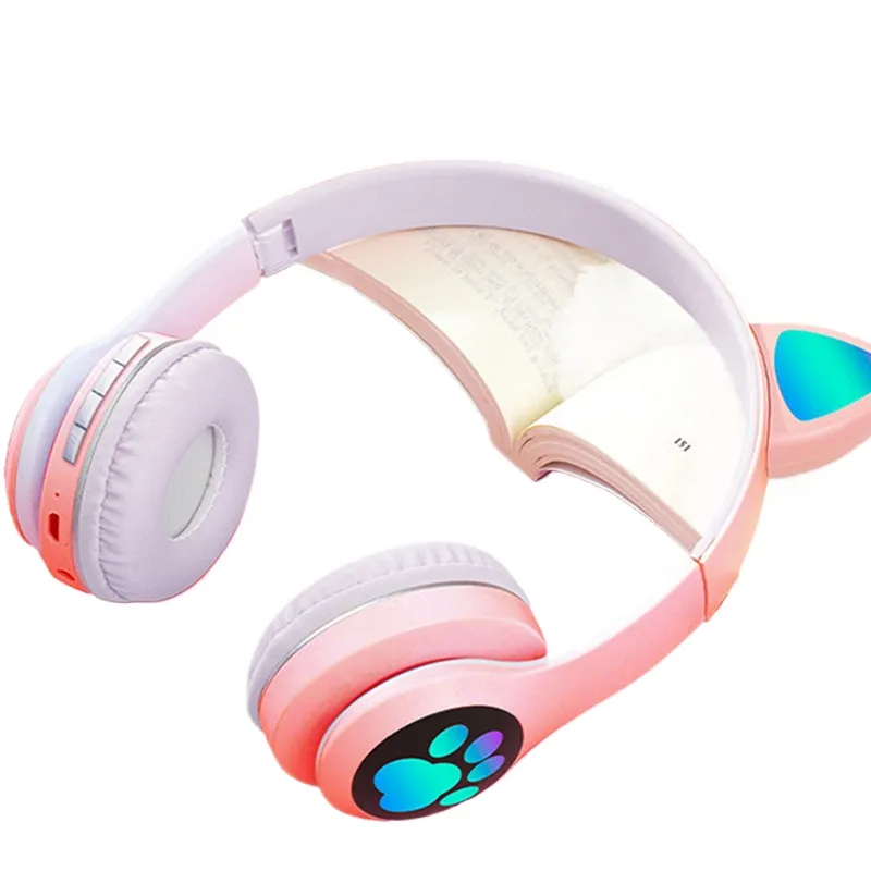 Cat Ear Bluetooth Headset Led - سماعات رأس لاسلكية على شكل أذن
