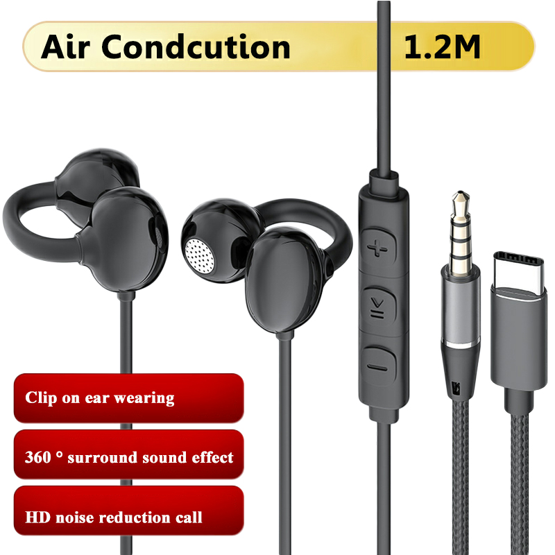 Open Ear Air Conduction Headphones - سماعات أذن سلكية مفتوحة 3.5 مم/Type-C