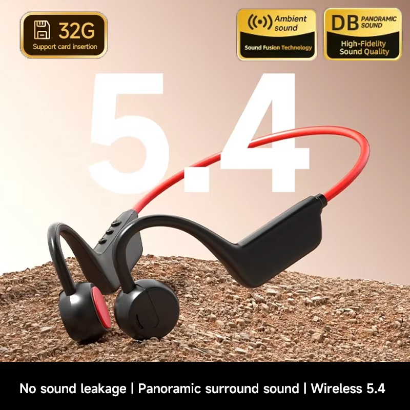 Bone Conduction Running Headphones - سماعات أذن بلوتوث بتقنية التوصيل العظمي