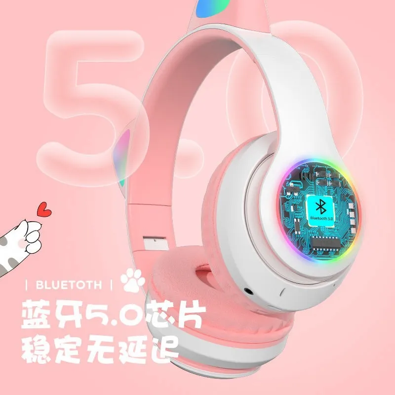 سماعات رأس بلوتوث على شكل أذن  - مراجعة Cat Ear Bluetooth Headset Led وسعره
