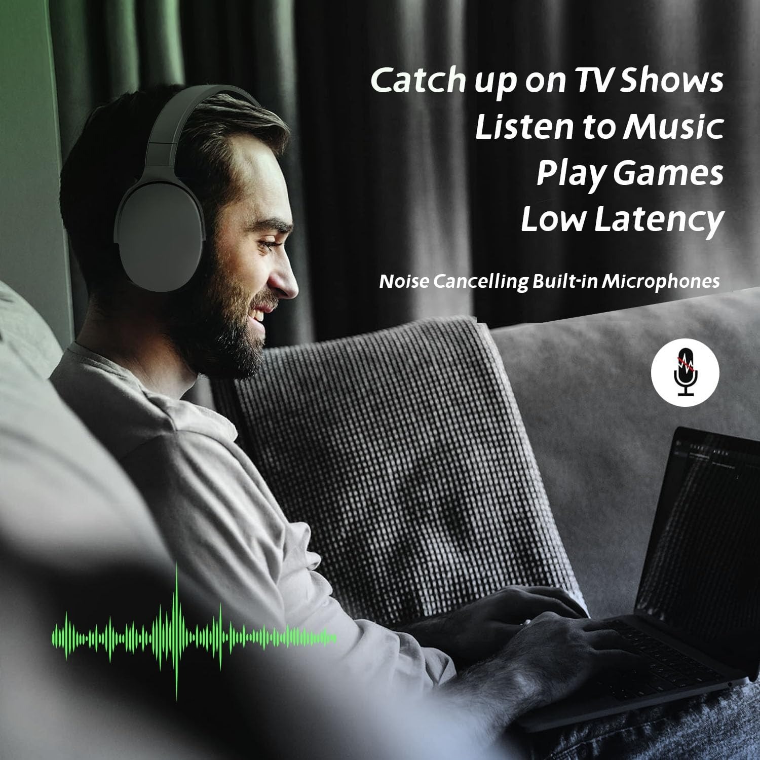 سماعات بلوتوث لاسلكية بصوت محي - مراجعة Anc Wireless Over Ear Headphones وسعره