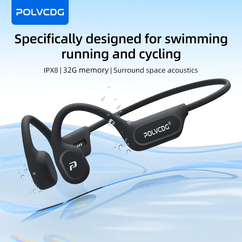 سماعات أذن POLVCDG X9 بتقنية ا - مراجعة Bone Conduction Running Headphones وسعره