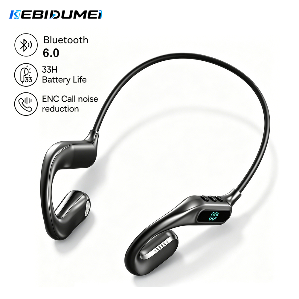 سماعات أذن لاسلكية KEBIDUMEI ب - مراجعة Bone Conduction Running Headphones وسعره