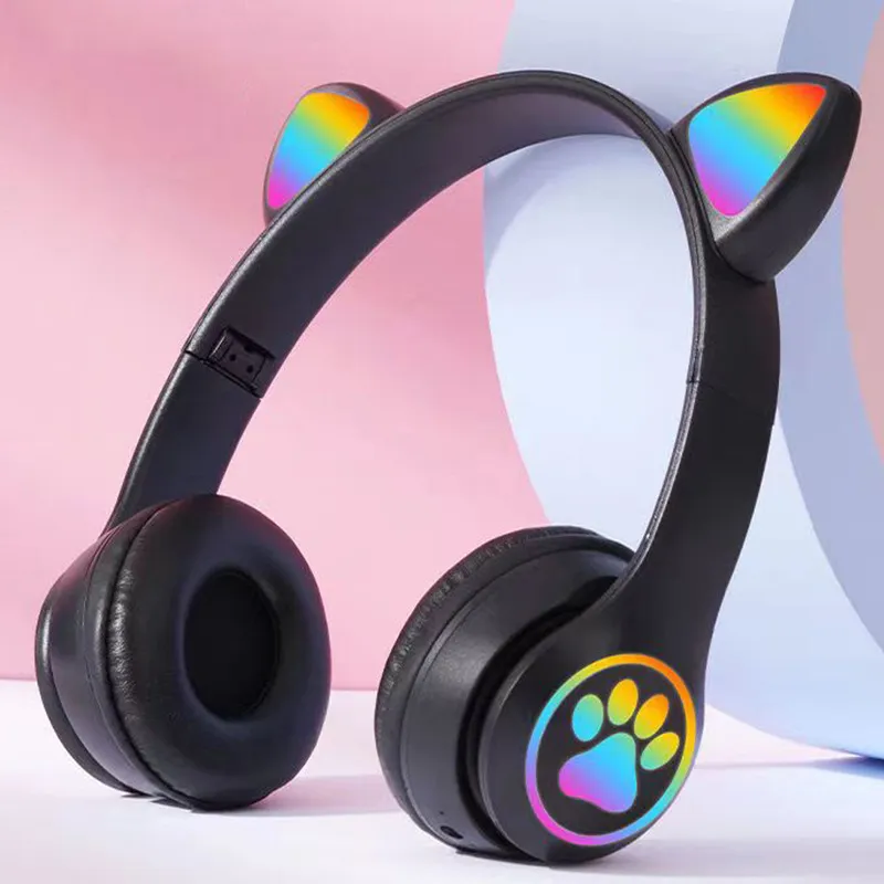 سماعات رأس لاسلكية على شكل أذن - مراجعة Cat Ear Bluetooth Headset Led وسعره