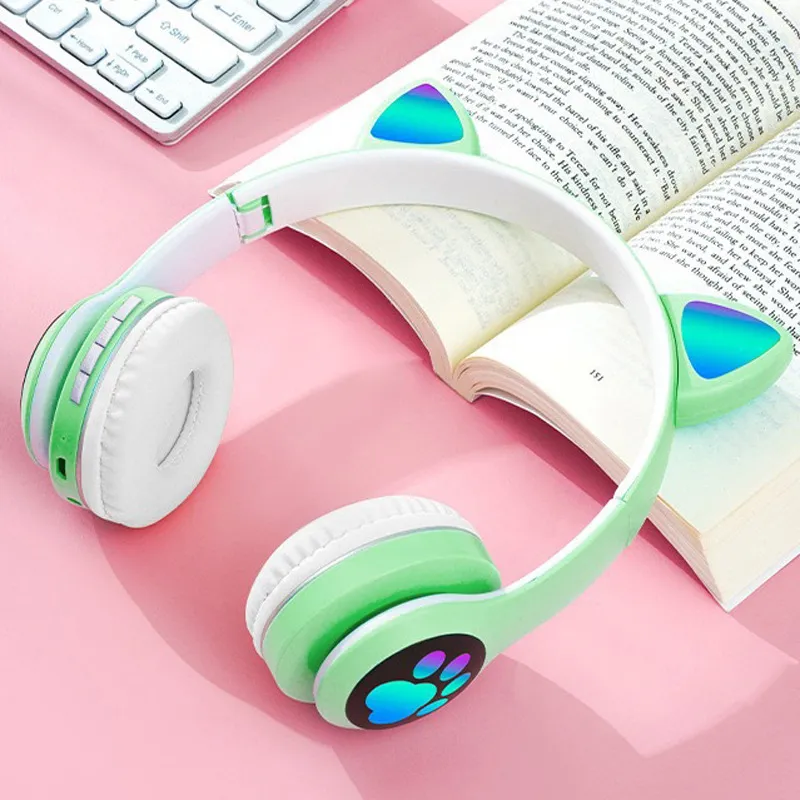 سماعات رأس لاسلكية على شكل أذن - مراجعة Cat Ear Bluetooth Headset Led وسعره