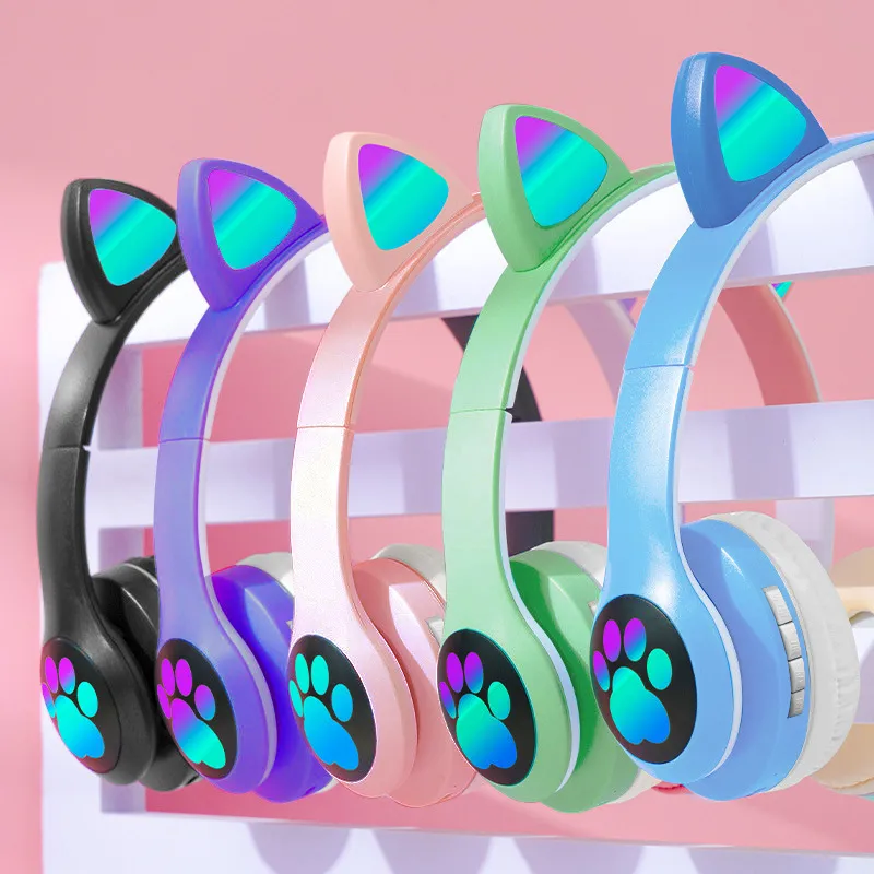 سماعات رأس لاسلكية على شكل أذن - مراجعة Cat Ear Bluetooth Headset Led وسعره