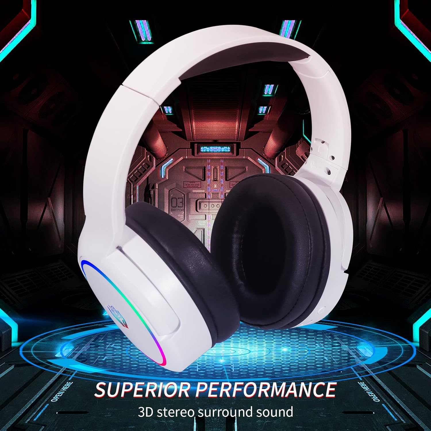 سماعة ألعاب لاسلكية HUO JI 2.4 - مراجعة Gaming Headset With Mic Rgb وسعره