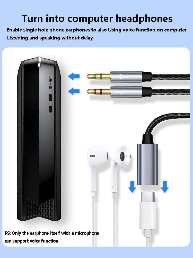 3.5 مللي متر ذكر إلى Type-C Au - مراجعة Type C Wired Earphones With Mic وسعره