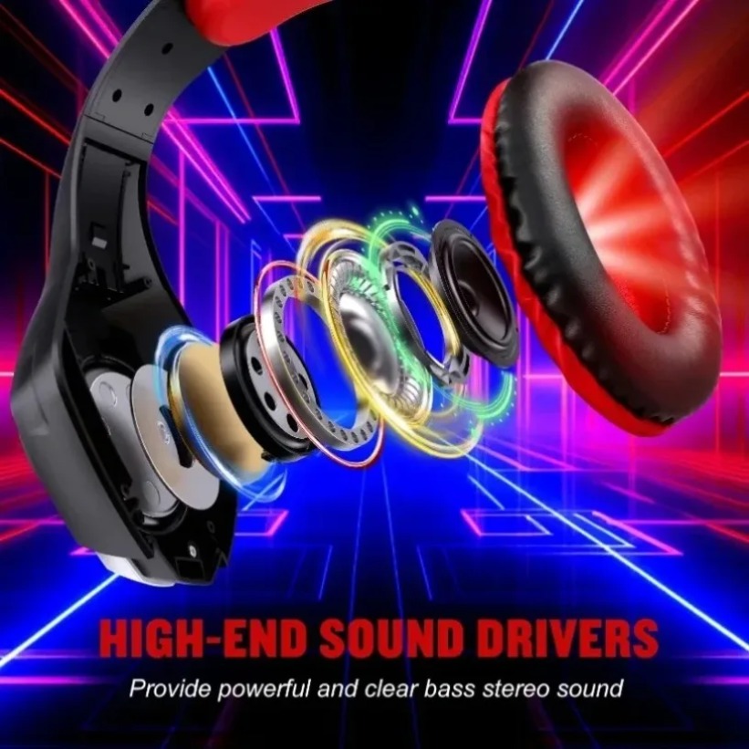 سماعات رأس للألعاب LED مع ميكر - مراجعة Gaming Headset With Mic Rgb وسعره