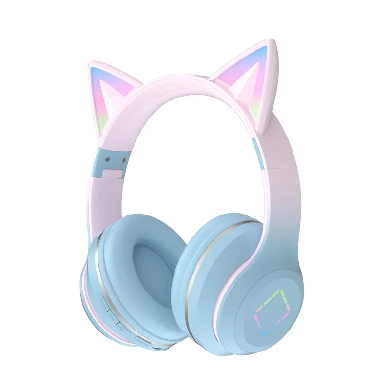 سماعات رأس لاسلكية بتقنية البل - مراجعة Cat Ear Bluetooth Headset Led وسعره